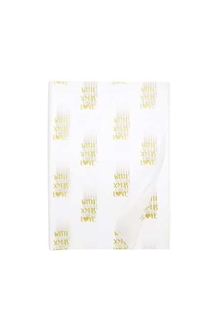 xmas love small tissue paper (100pcs) - white & 