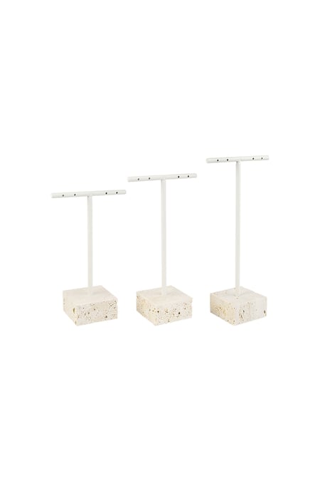 3 Stone Earring Displays - Off White 2