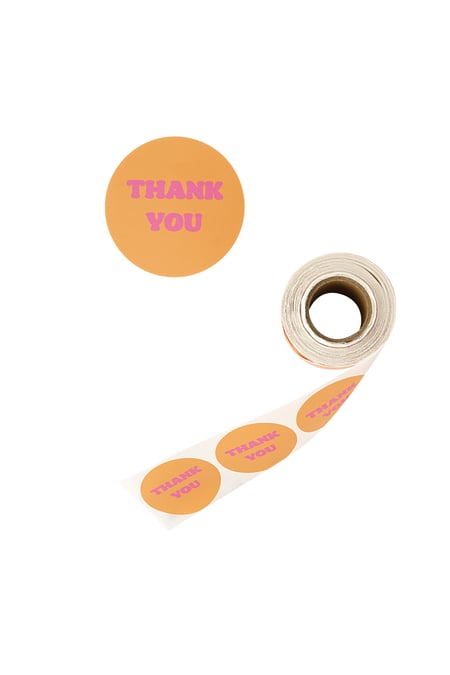 Stickers thank you - Orange pink 2