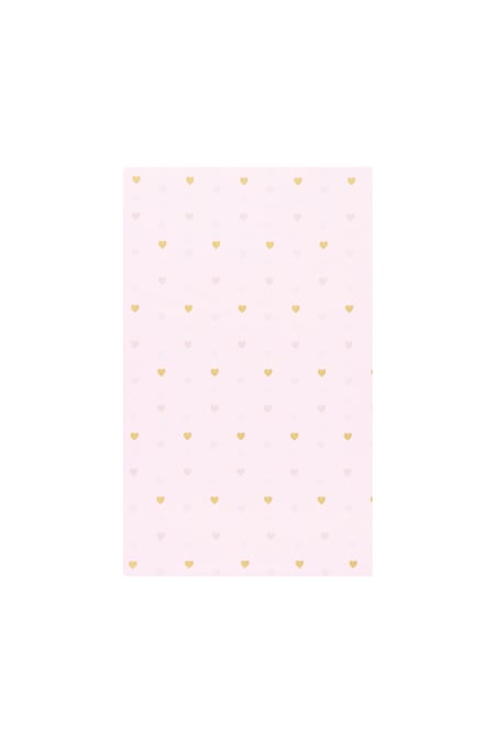 coeurs romantiques en papier de soie - rose et couleur or