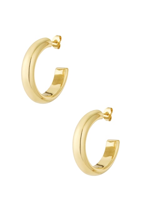 Thick hoop earrings 2