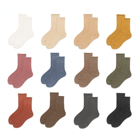 1 Pair Basic and Versatile Solid Colored Mid-Calf Socks 2