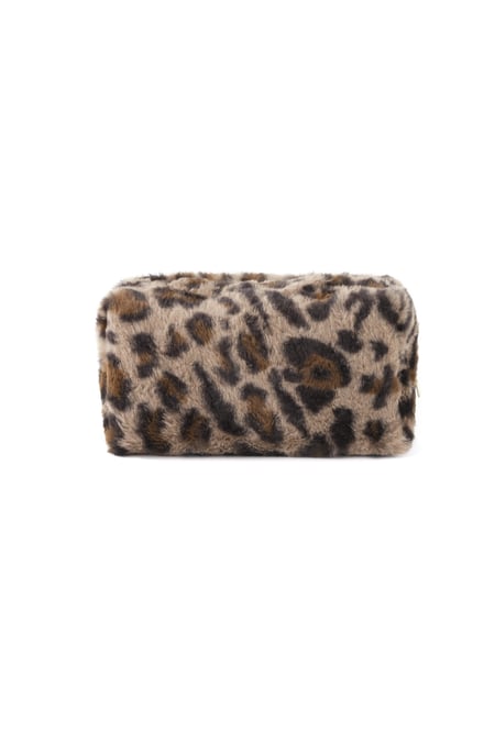 Bolsa de maquillaje suave con estampado de leopardo 2