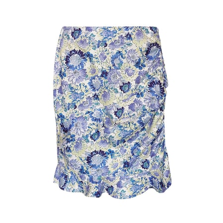 Skirt floral print - blue S 2