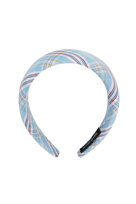 Bandeau imprimé carreaux - bleu Plastique