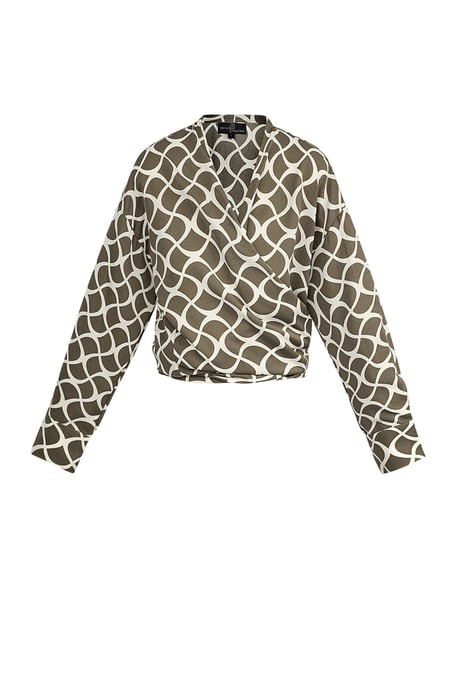 Blusa cruzada estampado estético 2