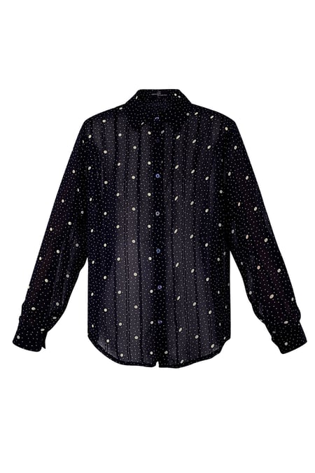 Blusa lunares - negra 2