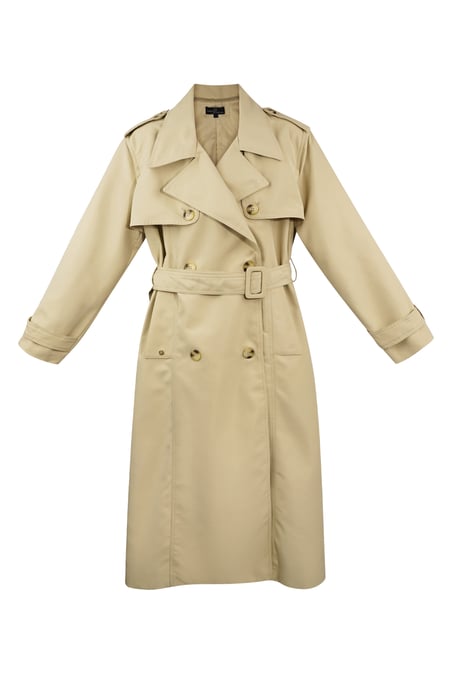 Trench long basique - beige S 2