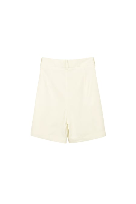 Shorts mit Tasche – Creme 
