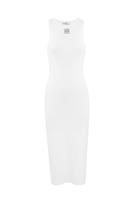 Robe longue en maille love 2