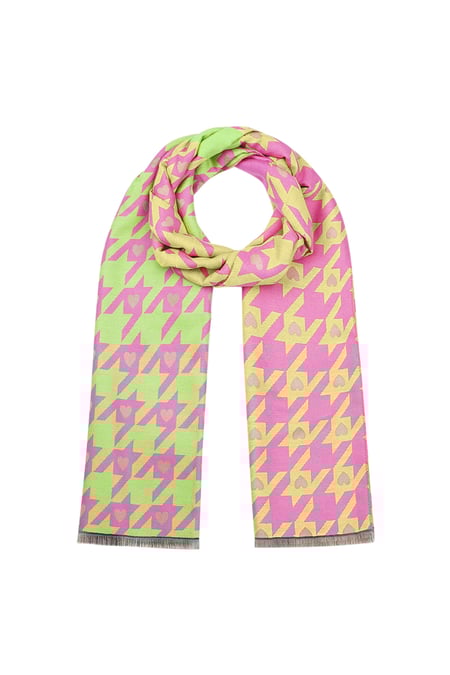 Neon hartjes sjaal 2