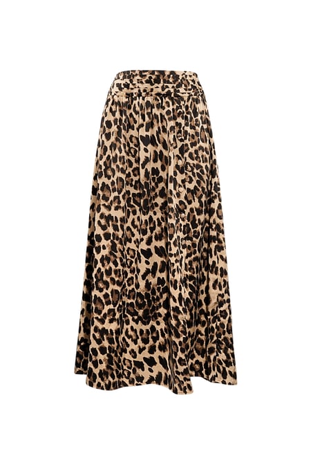 Leopar desenli uzun etek 2