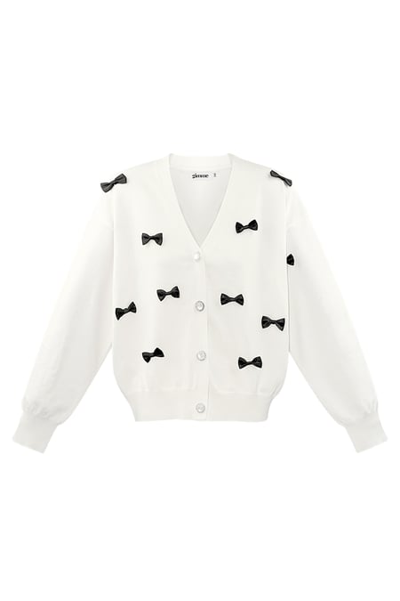 Cardigan con fiocco 2