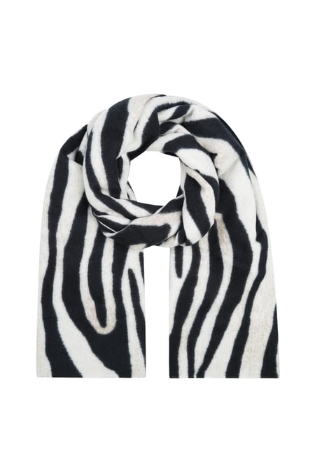 Sjaal zebraprint - Zwart wit 2