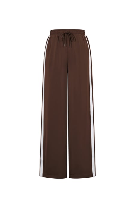 Satijnen broek met strepen 2