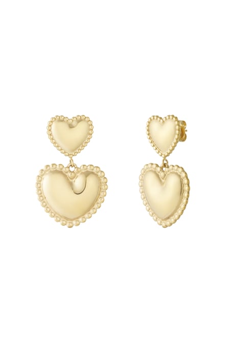 Pendientes colgantes de acero inoxidable con forma de corazón, estilo casual, diario, sencillo, para mujer. 2