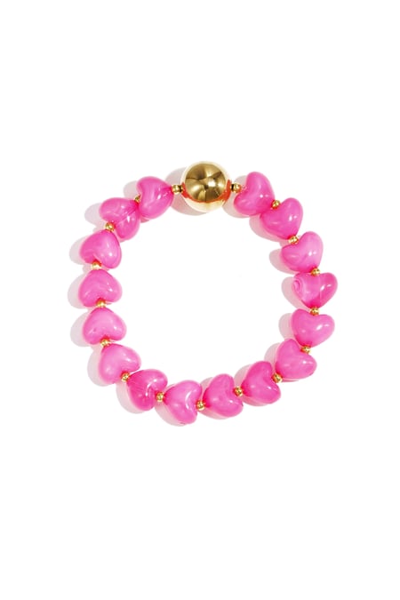Statement bracelet with heart-shaped beads 2