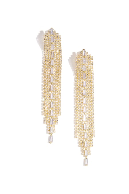 Koperen oorbellen met hanger, geometrisch, elegant, kerst, luxe serie, damessieraden 2