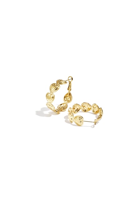 Pendientes de aro con forma de corazón 2