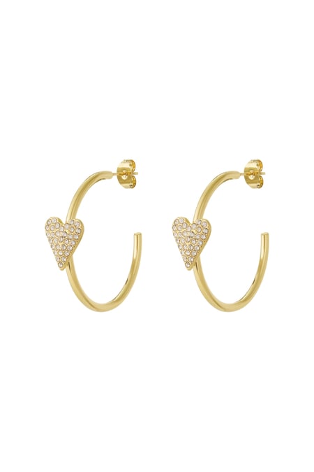 Pendientes de aro con forma de corazón 2