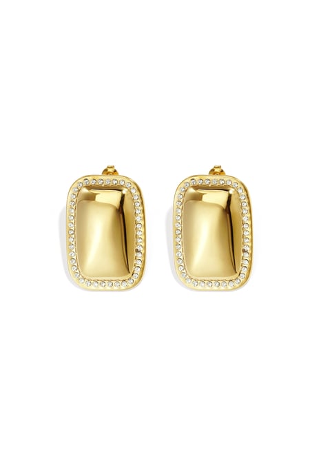 Stainless Steel Stud Earrings rectangle Casual Daily Simple Series Women's jewelry