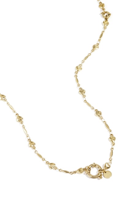 Chain with links and hearts detachable and adjustable 2