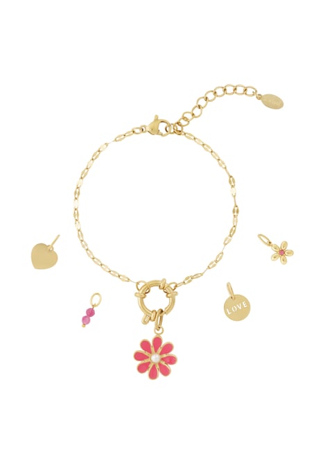 Pulsera DIY de flores rojas 2