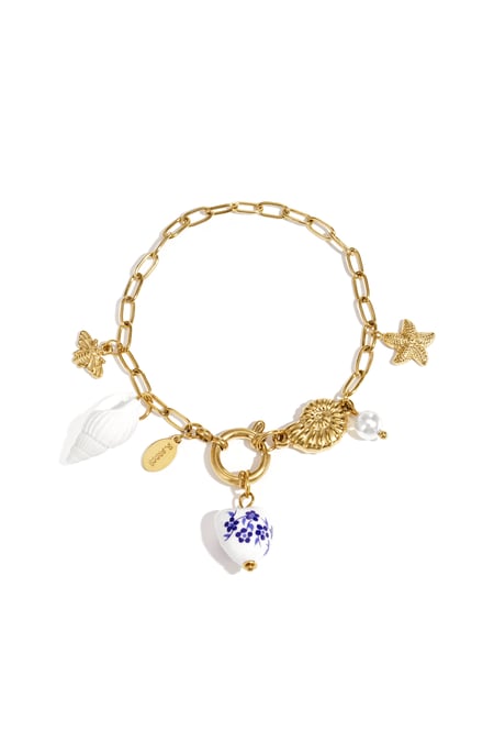 Pulseras de acero inoxidable con dijes de estrella de mar, serie casual, diaria y sencilla, joyería para mujer 2