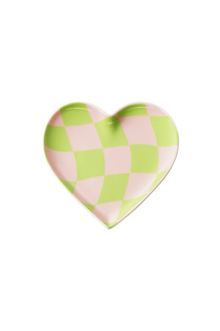 Heart jewelry tray checkered 2
