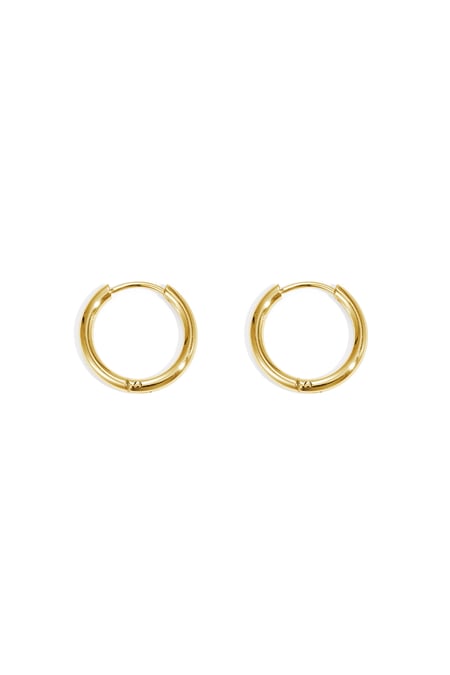 Pendientes Little Hoops 1,6cm Color dorado Acero inoxidable 2