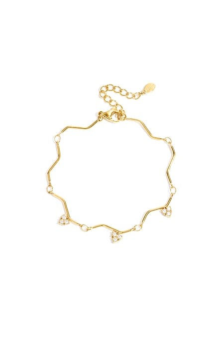 Bracelet with zigzag pattern and stones 2