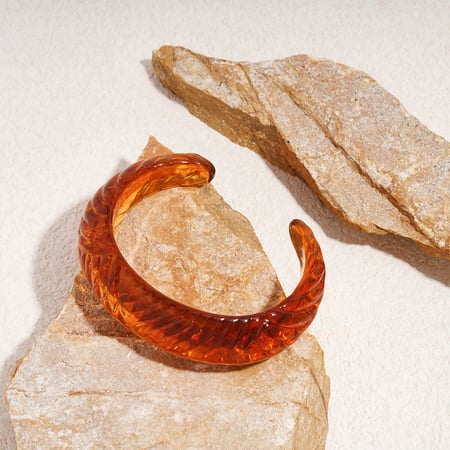 Bracelet manchette en acrylique de forme irrégulière, 1 pièce 2