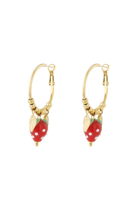 Boucles d&#39;oreilles Douceur Fraise 2