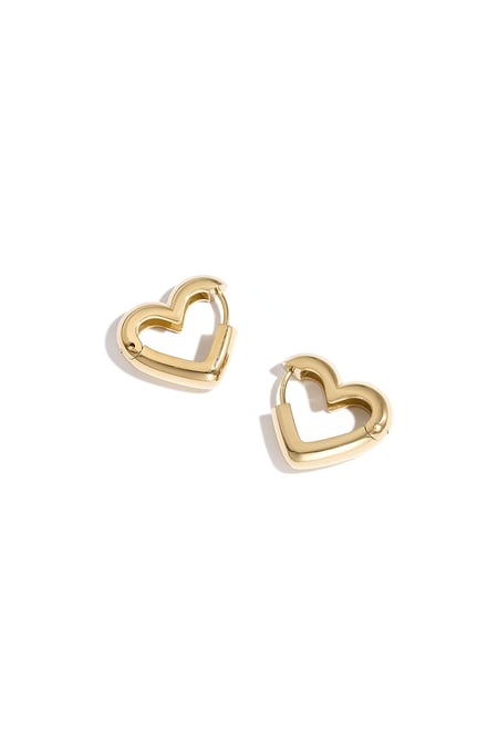 Heart-Shaped Hoop Earrings in Three Sizes 2
