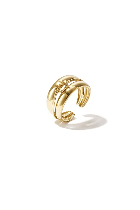Layered ring with minimalist twisted detail 2