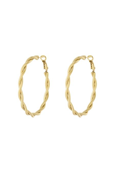 Boucles d&#39;oreilles créoles torsadées M 2