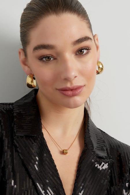 necklace three-layer charm