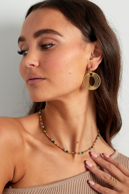 Necklace colorful beads - multi