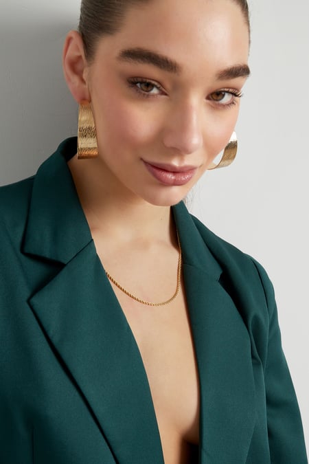 necklace twisted thin - Gold color-2.0mm