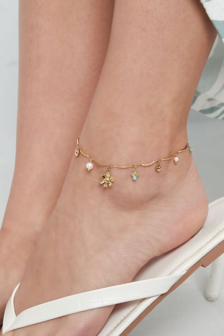 Charm Fußkettchen Sommerblume