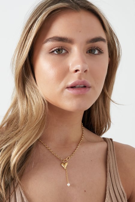 Collier jolis coeurs - doré