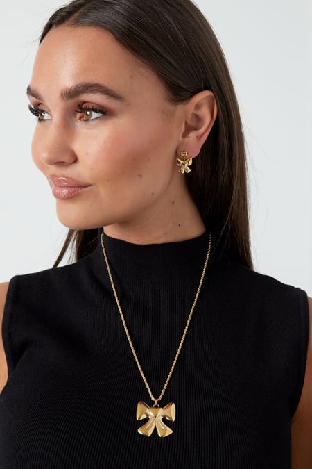 Collier amant noeud - doré
