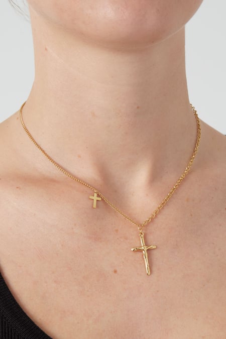 Double Cross Necklace