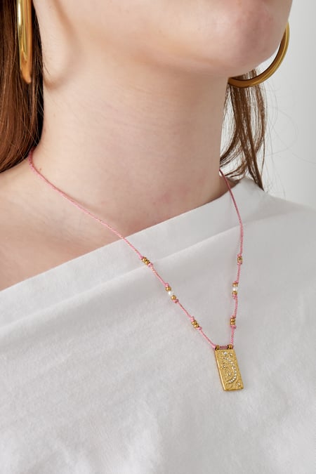 Collier Moony - Couleur orange et or