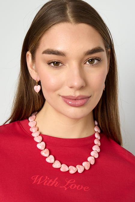 Collana con perle a forma di cuore