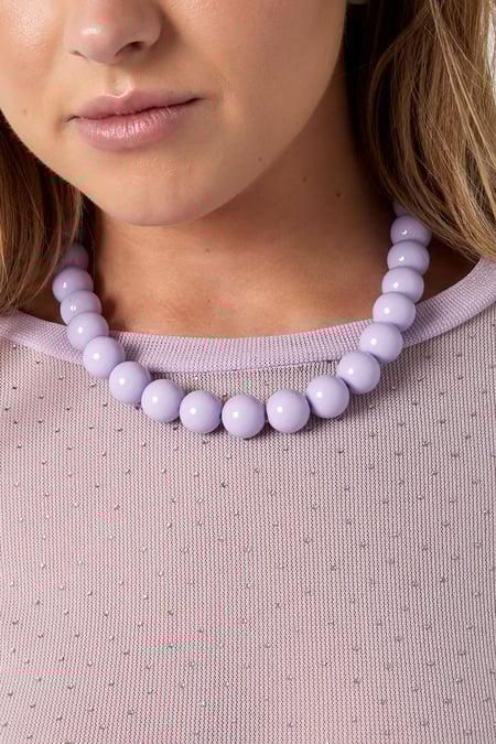 Large colored necklace - 15mm