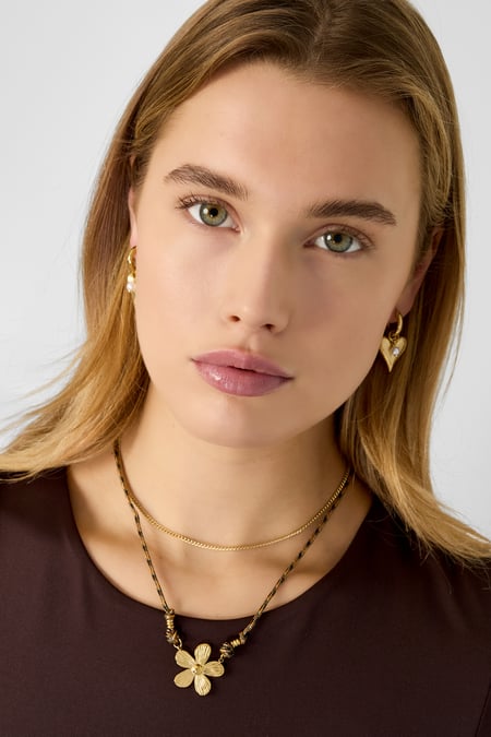 Stainless Steel Pendant necklaces Flower Casual Daily Simple Series Women's jewelry