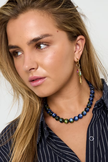 Perlenkette mit verblasstem Design - 12mm