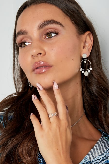 Ring different circles - Silver Color color