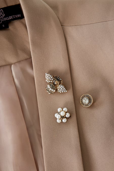 Trio spille busy bee - Colore oro bianco